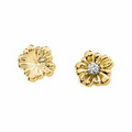 14K Yellow 11 mm Flower Earring Jackets